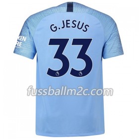 Fußballtrikots Manchester City G.Jesus 33 Heim Trikotsatz 2018-2019